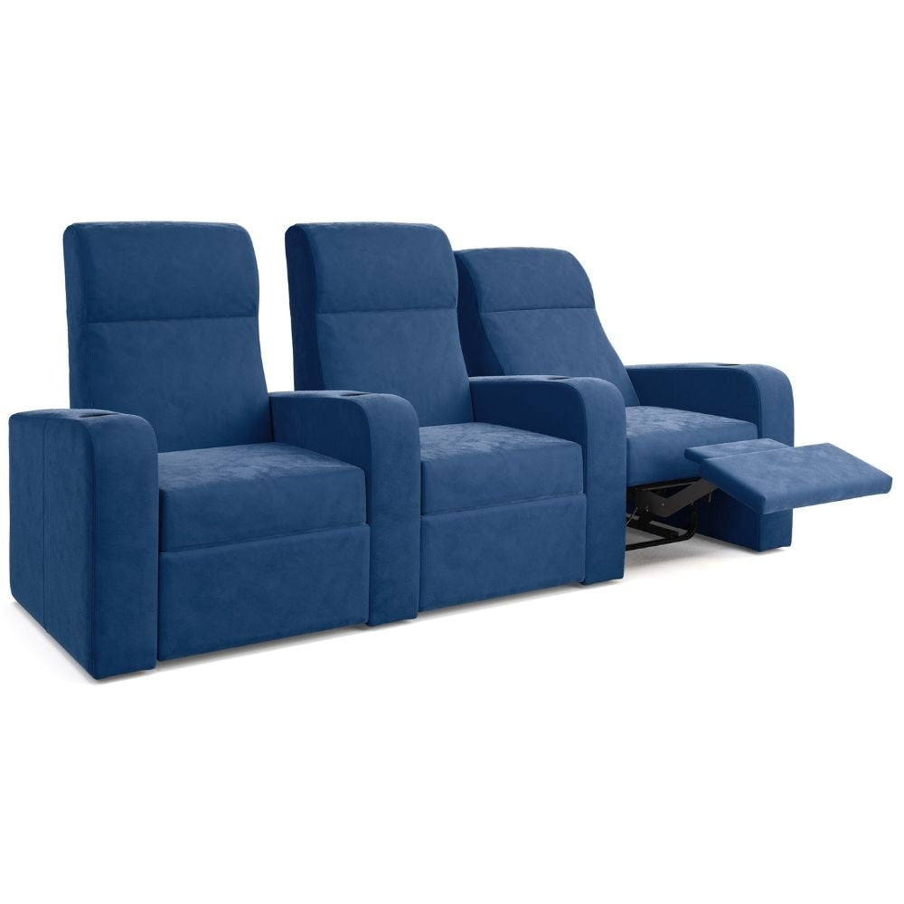 Moovia Ibiza Essentials Single, Double, Triple or 4 Seat Cinema Chair in Dekoma Sorono Velvet 48