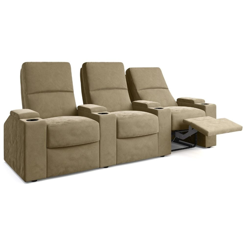 Moovia Venice Essentials Single, Double, Triple or 4 Seat Cinema Chair in Dekoma Sorono Velvet 100