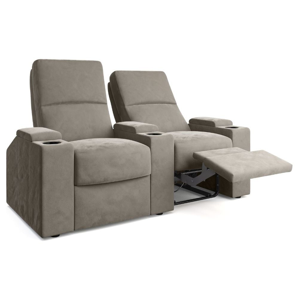 Moovia Venice Essentials Single, Double, Triple or 4 Seat Cinema Chair in Dekoma Sorono Velvet 118
