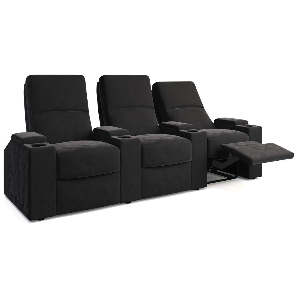 Moovia Venice Essentials Single, Double, Triple or 4 Seat Cinema Chair in Dekoma Sorono Velvet 30