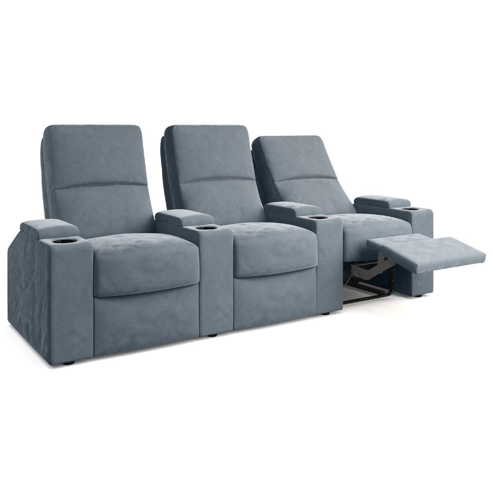 Moovia Venice Essentials Single, Double, Triple or 4 Seat Cinema Chair in Dekoma Sorono Velvet 88