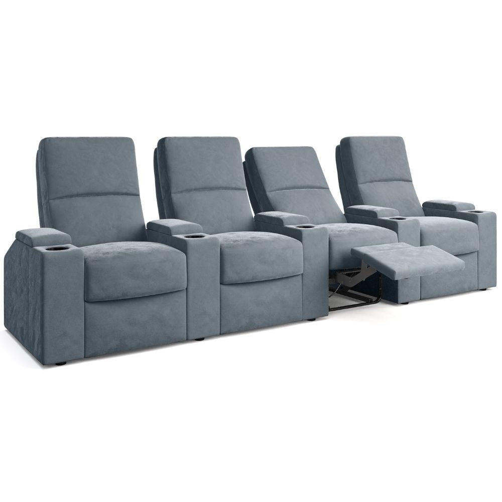 Moovia Venice Essentials Single, Double, Triple or 4 Seat Cinema Chair in Dekoma Sorono Velvet 90
