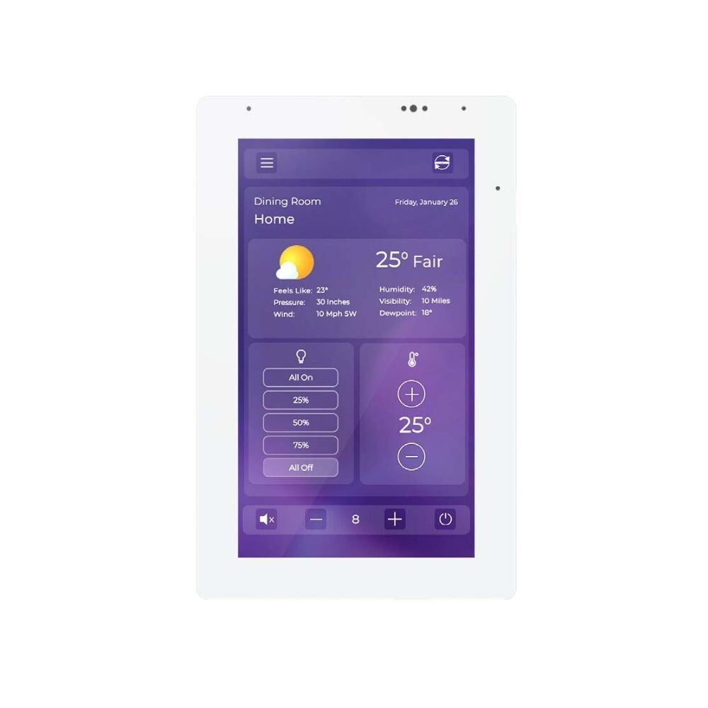 RTI IST-5 5" Intelligent Surface Colour Touch Panel, Ultra Thin Bezel and PoE, Black or White 4