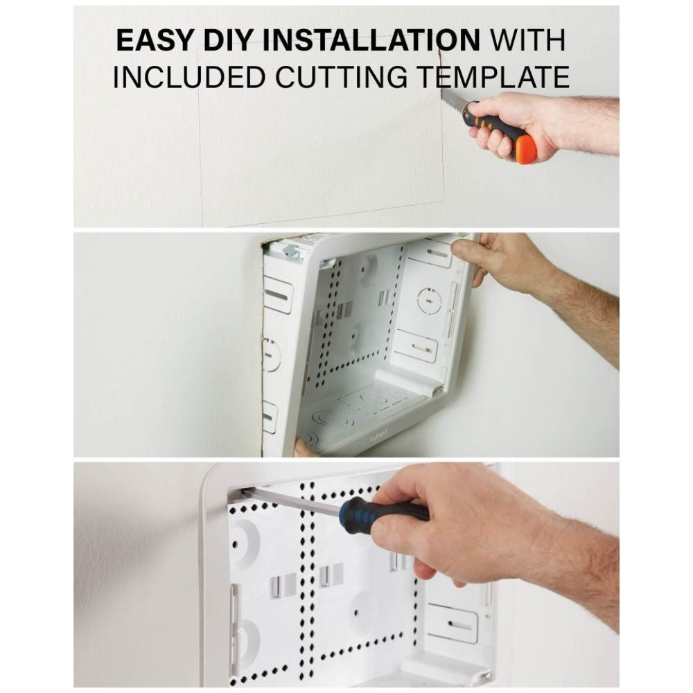 Sanus IWB17 17" TV Media In Wall Box, White 8