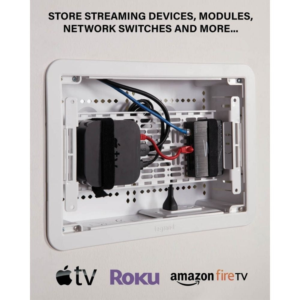 Sanus IWB9 9" TV Media In Wall Box, White  5