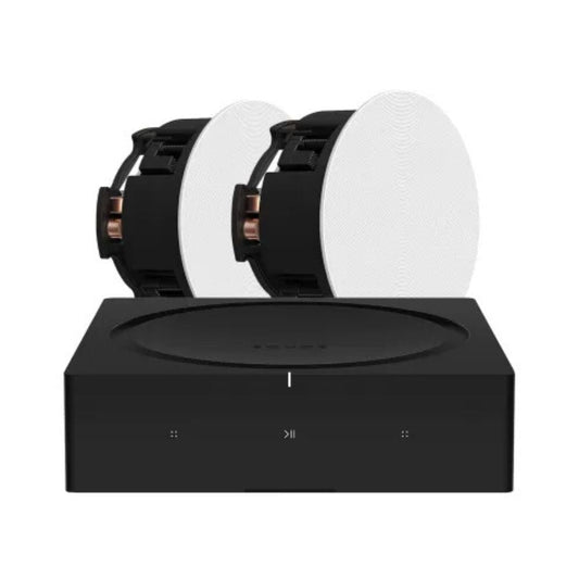 Sonos In-Ceiling Set With Sonos AMP 2 Channel Amplifier and Pair of Architectural 6" In-Ceiling Speakers: SET