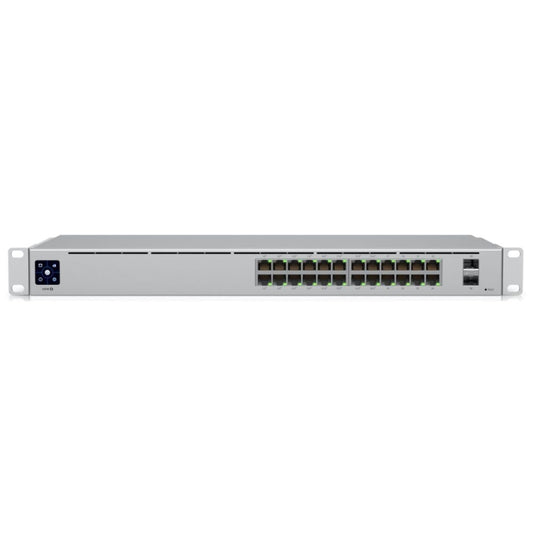 Ubiquiti UniFi 24 Port PoE+ L2 Ethernet Switch With 16 GbE PoE+, 8x GbE, 2x 1G SFP Uplink Ports and 95W PoE Budget