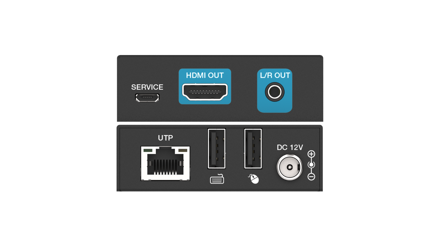 Netvio EX-TS-USB-70-10 | 70m 4K HDMI & USB KVM Extender with PoC