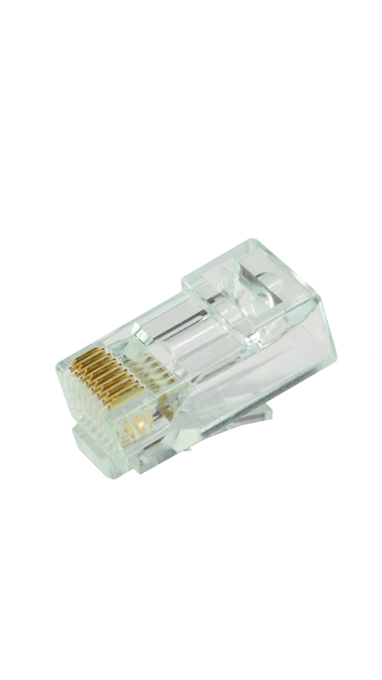 SIMPLY45 CAT6 UTP PASS THROUGH RJ45 MODULAR PLUGS, GREEN TINT: 100 PIECE JAR