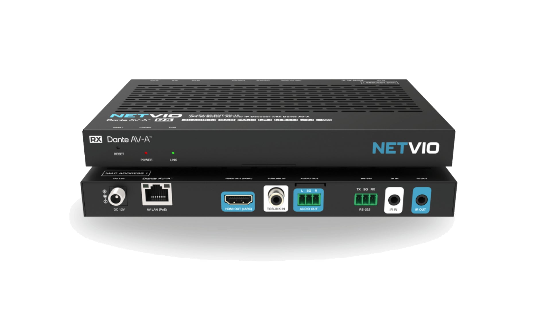 Netvio Api Netvio JP4-60 Dante AV-A Decoder – IP-JP4-60-DNT-RX-10– AV Pro’s