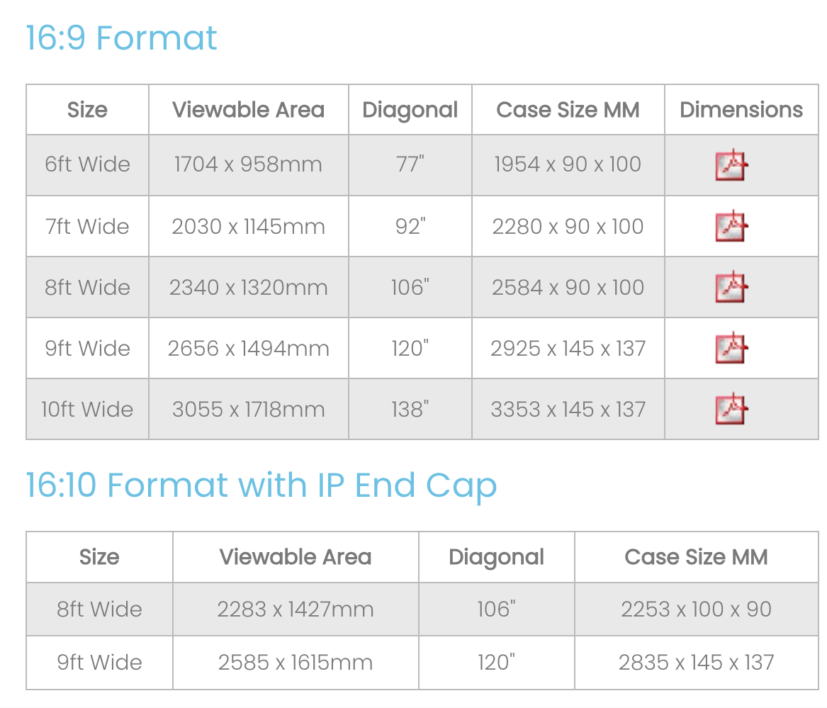 Grandview 16:9 Electric Projector Screen