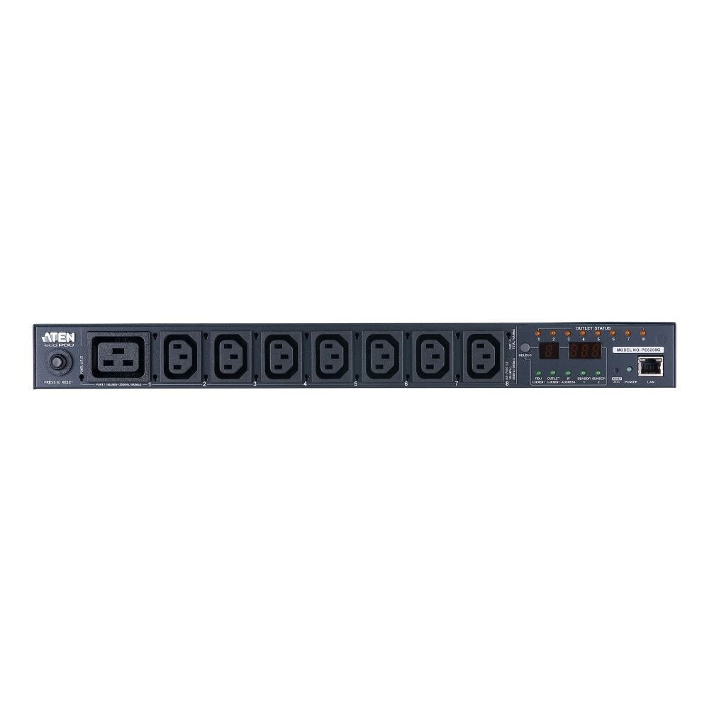 Aten 8 Way 16A Intelligent Metered Eco Power Distribution Unit, 1U 1