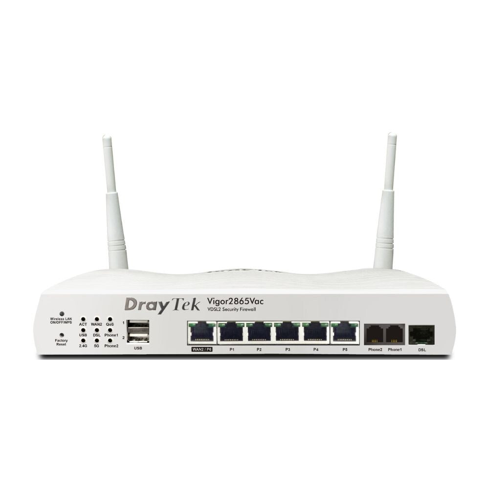 Draytek Vigor 2865 FTTP VDSL Router Firewall and 6 Port Gigabit Switch ...