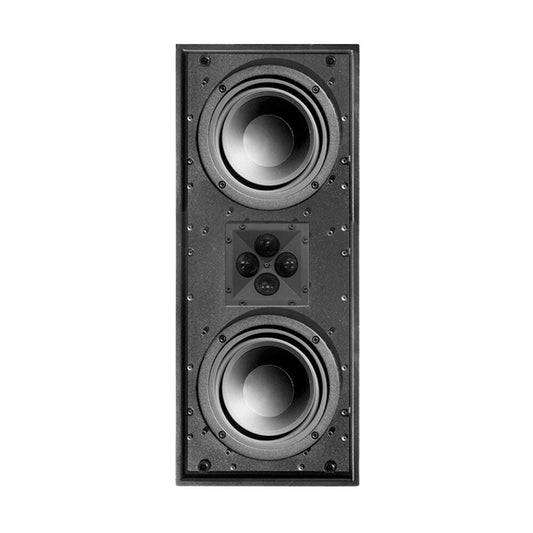 James 2 Way Dual 6.5" LCR In-Wall Speaker With Quad Tweeter Array and Borderless White Grille: EACH