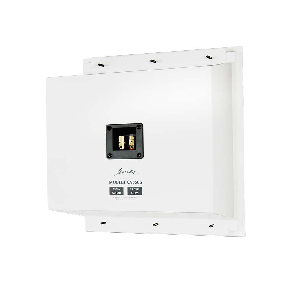 James 5.25" 3 Way Angled Baffle In-Wall or In-Ceiling Speaker, Dual 5.25" Woofer, Two 3.5" Mids and BE Tweeter With White Grille: EACH 2