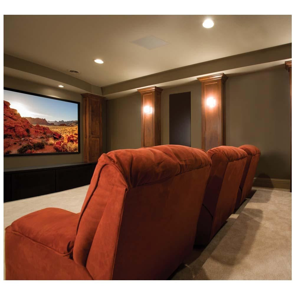 James 5.25" 3 Way Angled Baffle In-Wall or In-Ceiling Speaker, Dual 5.25" Woofer, Two 3.5" Mids and BE Tweeter With White Grille: EACH 3