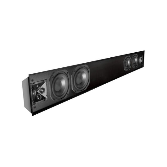 James 5" LR Stereo Channel High Output In-Wall Soundbar With Quad Tweeter Array, Custom Width Options and White Grille: EACH