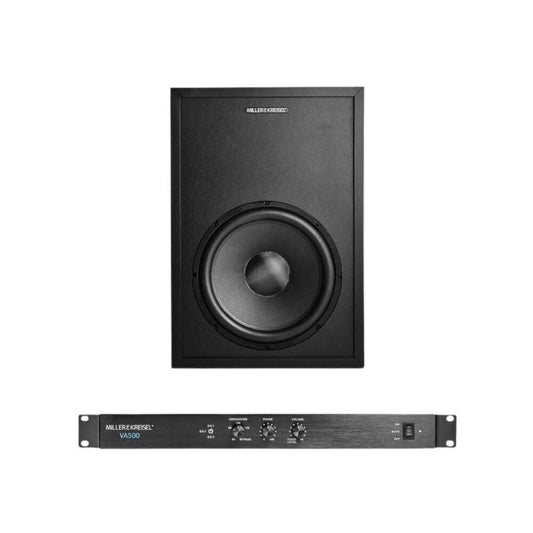M&K Sound C15S 15" Subwoofer and VA500 Blue Edition Subwoofer Amplifier, Black: SET
