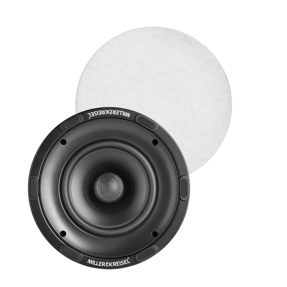 M&K Sound IC95 In Wall or In Ceiling Speakers With Swivel Tweeter and White Grille: PAIR 1
