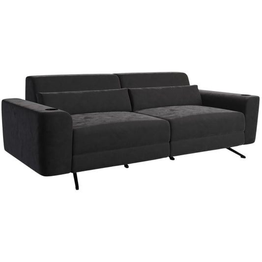 Moovia Alpha Essentials 2 or 4 Seat Cinema Sofa with Middle Arm in Dekoma Sorono Velvet 11