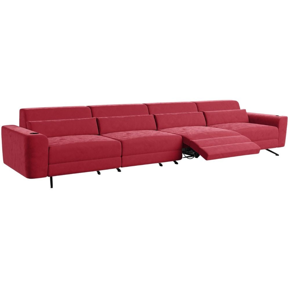 Moovia Alpha Essentials 2 or 4 Seat Cinema Sofa with Middle Arm in Dekoma Sorono Velvet 5