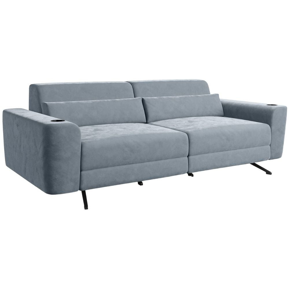 Moovia Alpha Essentials 2 or 4 Seat Cinema Sofa with Middle Arm in Dekoma Sorono Velvet 34