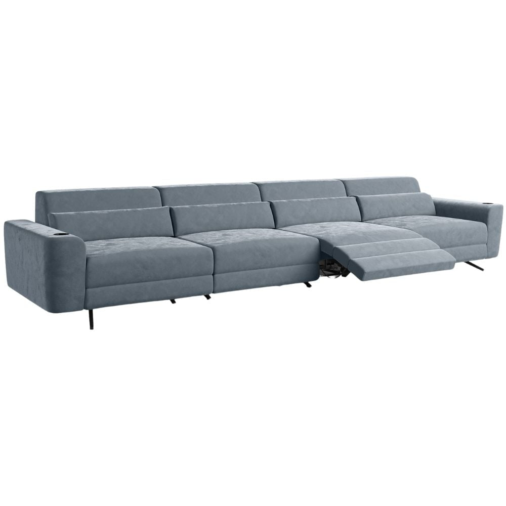 Moovia Alpha Essentials 2 or 4 Seat Cinema Sofa with Middle Arm in Dekoma Sorono Velvet 36