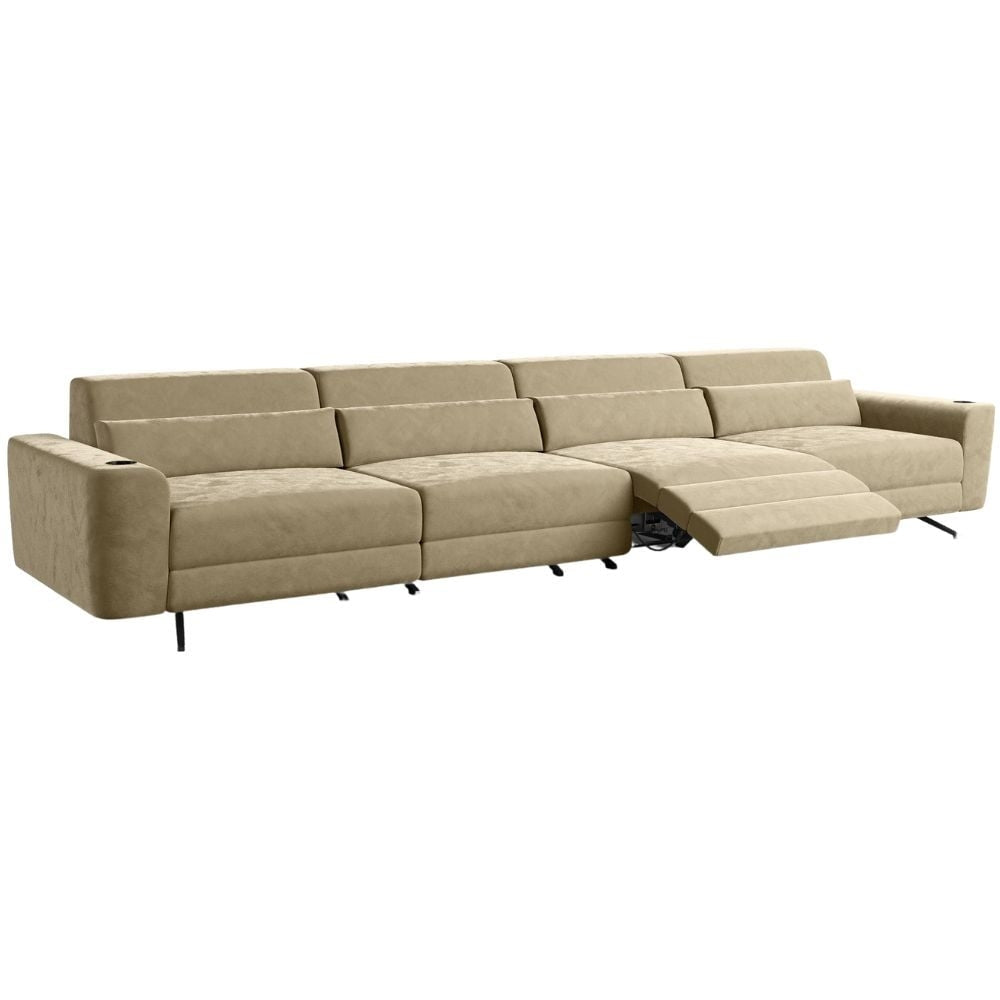 Moovia Alpha Essentials 2 or 4 Seat Cinema Sofa with Middle Arm in Dekoma Sorono Velvet 42
