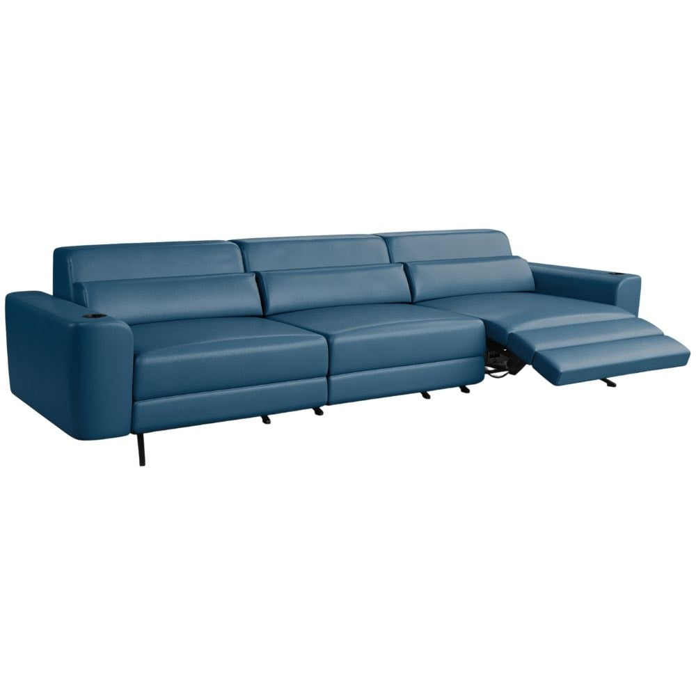 Moovia Alpha Essentials Double, Triple or 4 Seat Cinema Sofa in Madras Leather 6