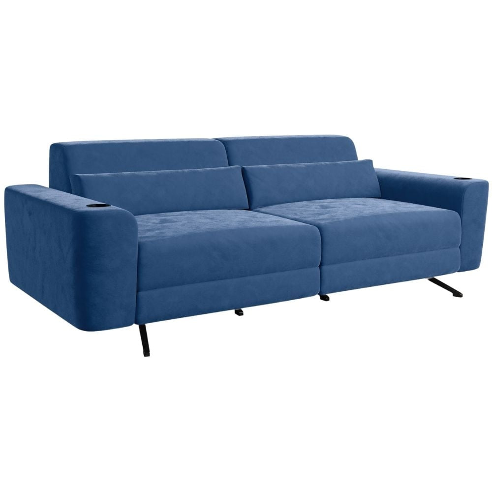 Moovia Alpha Essentials 2 or 4 Seat Cinema Sofa with Middle Arm in Dekoma Sorono Velvet