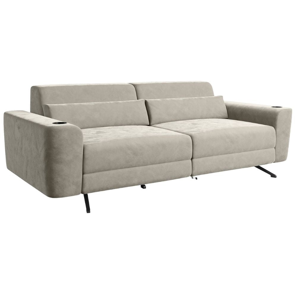 Moovia Alpha Essentials 2 or 4 Seat Cinema Sofa with Middle Arm in Dekoma Sorono Velvet
