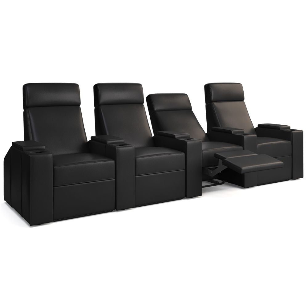 Moovia Berlin Essentials 2 or 4 Seat Cinema Chair with Love Seat in Dekoma Sorono Velvet 99