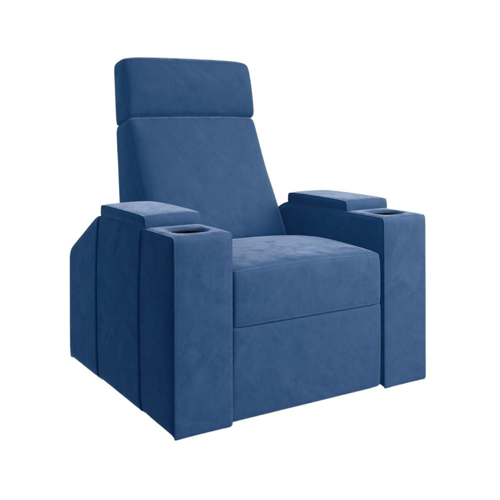 Moovia Berlin Essentials 2 or 4 Seat Cinema Chair with Love Seat in Dekoma Sorono Velvet 48