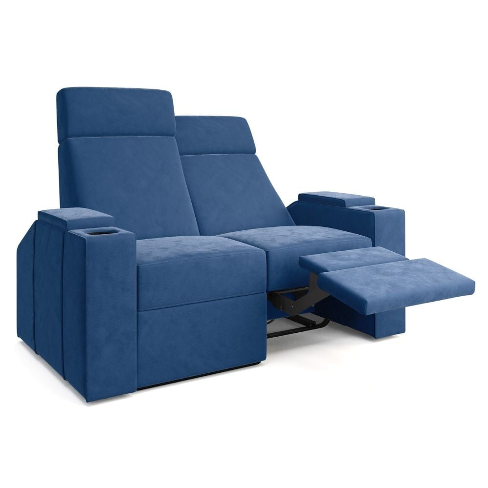 Moovia Berlin Essentials 2 or 4 Seat Cinema Chair with Love Seat in Dekoma Sorono Velvet 49