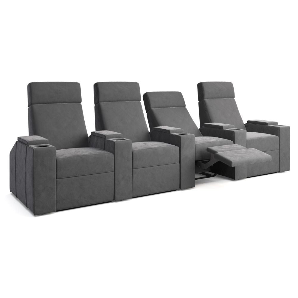 Moovia Berlin Essentials Single, Double, Triple or 4 Seat Cinema Chair in Dekoma Sorono Velvet 56