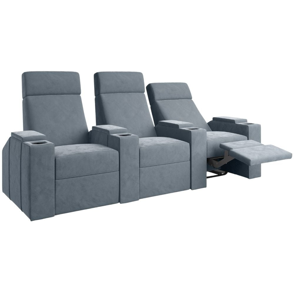 Moovia Berlin Essentials Single, Double, Triple or 4 Seat Cinema Chair in Dekoma Sorono Velvet 66