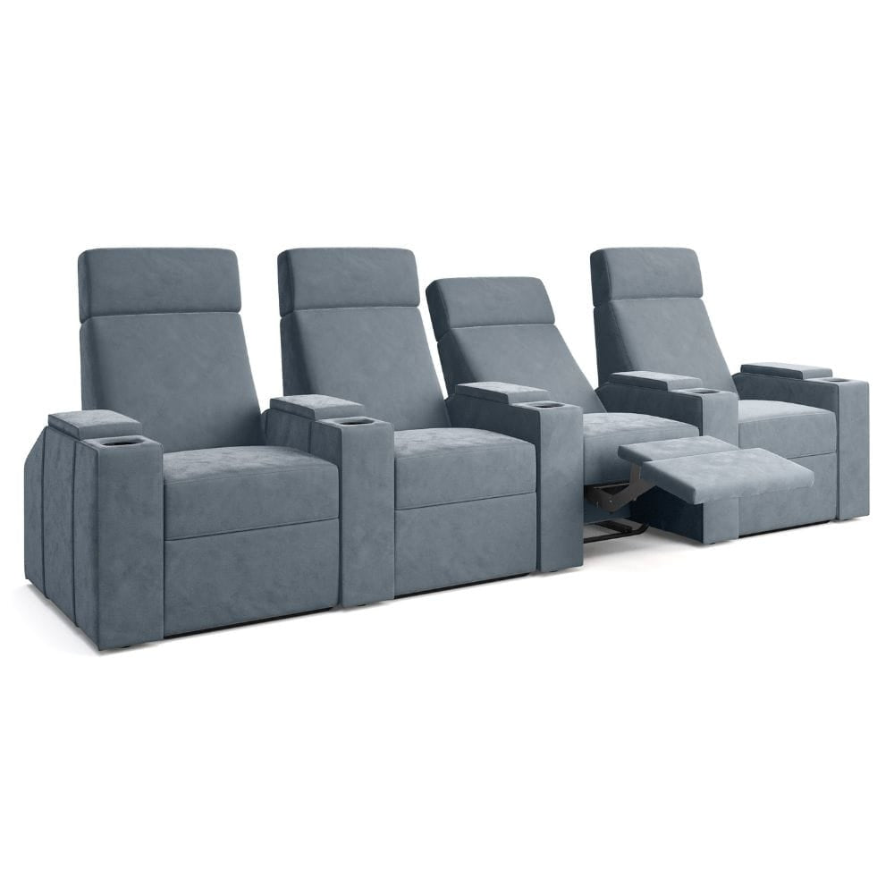 Moovia Berlin Essentials Single, Double, Triple or 4 Seat Cinema Chair in Dekoma Sorono Velvet 68