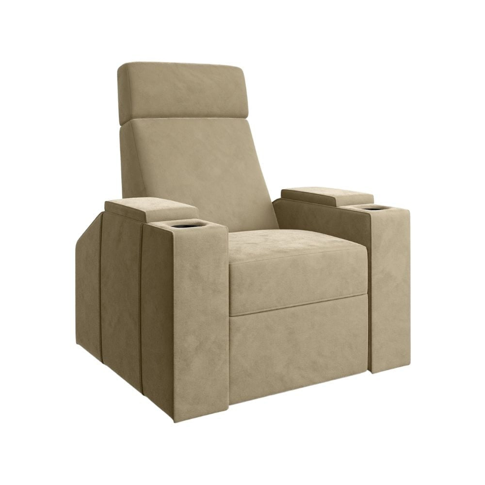 Moovia Berlin Essentials Single, Double, Triple or 4 Seat Cinema Chair in Dekoma Sorono Velvet 75