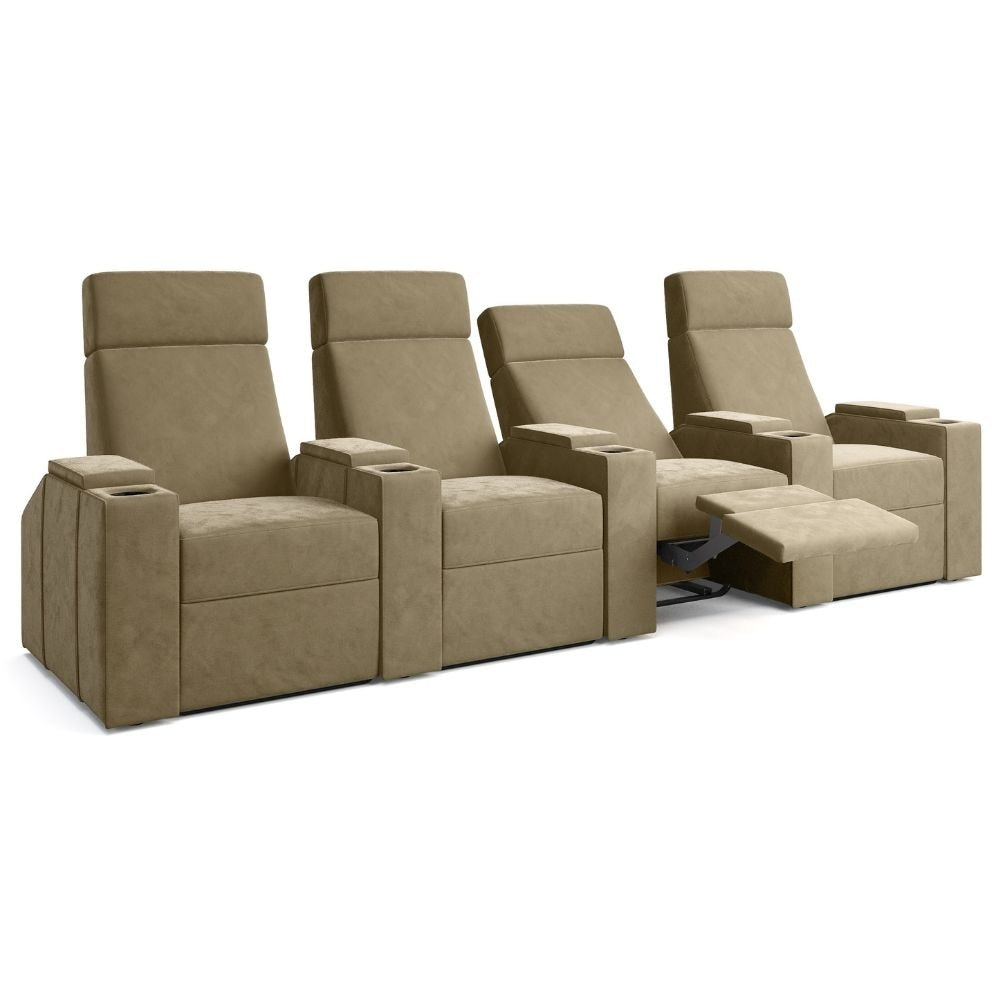 Moovia Berlin Essentials Single, Double, Triple or 4 Seat Cinema Chair in Dekoma Sorono Velvet 80