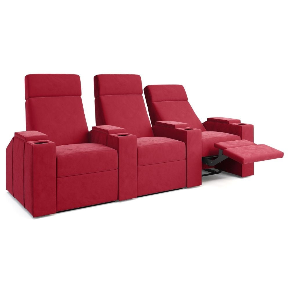 Moovia Berlin Essentials Single, Double, Triple or 4 Seat Cinema Chair in Madras Leather
