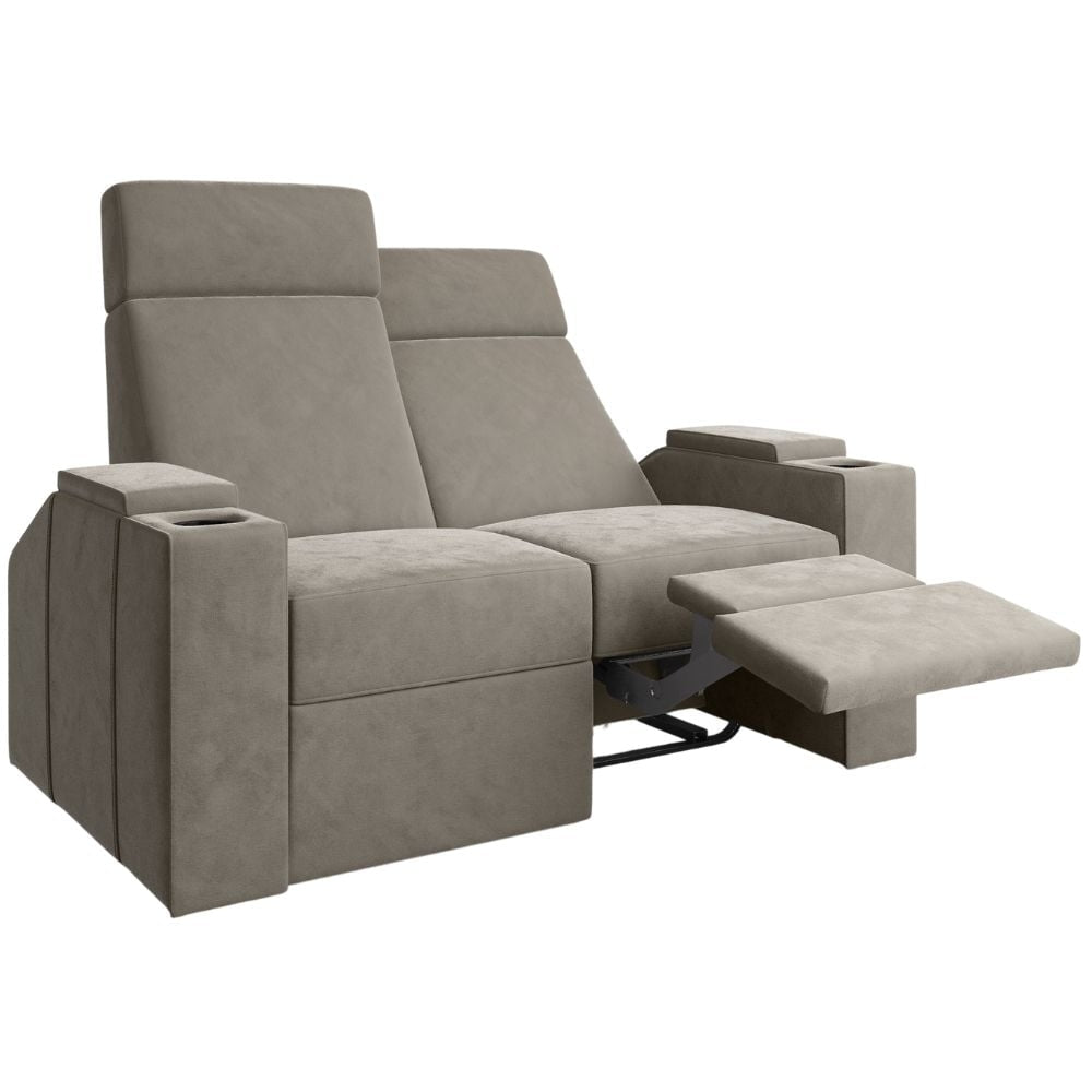 Moovia Berlin Essentials Single, Double, Triple or 4 Seat Cinema Chair in Dekoma Sorono Velvet 93