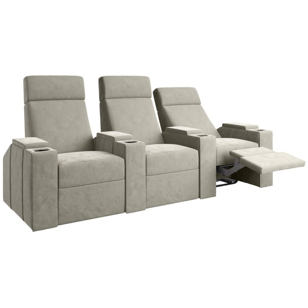 Moovia Berlin Essentials Single, Double, Triple or 4 Seat Cinema Chair in Dekoma Sorono Velvet 106