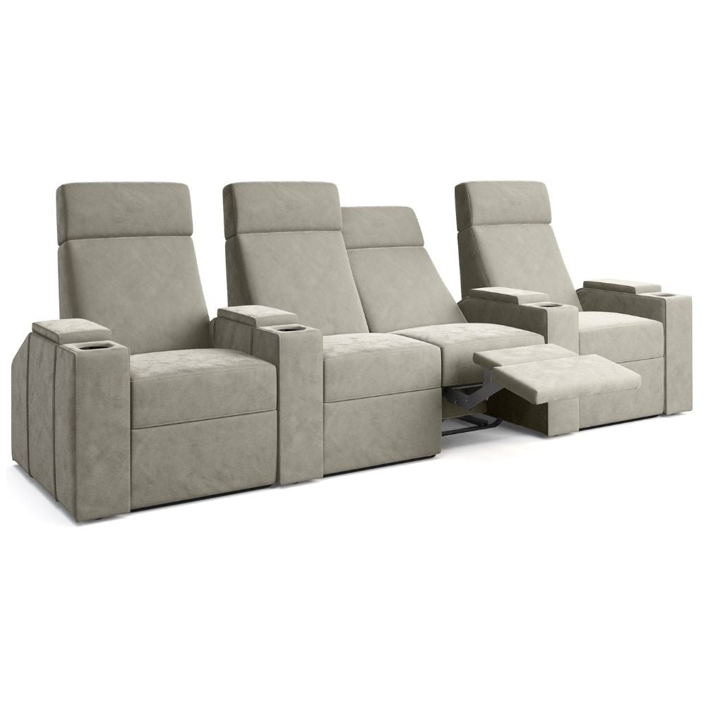 Moovia Berlin Essentials Single, Double, Triple or 4 Seat Cinema Chair in Dekoma Sorono Velvet 107