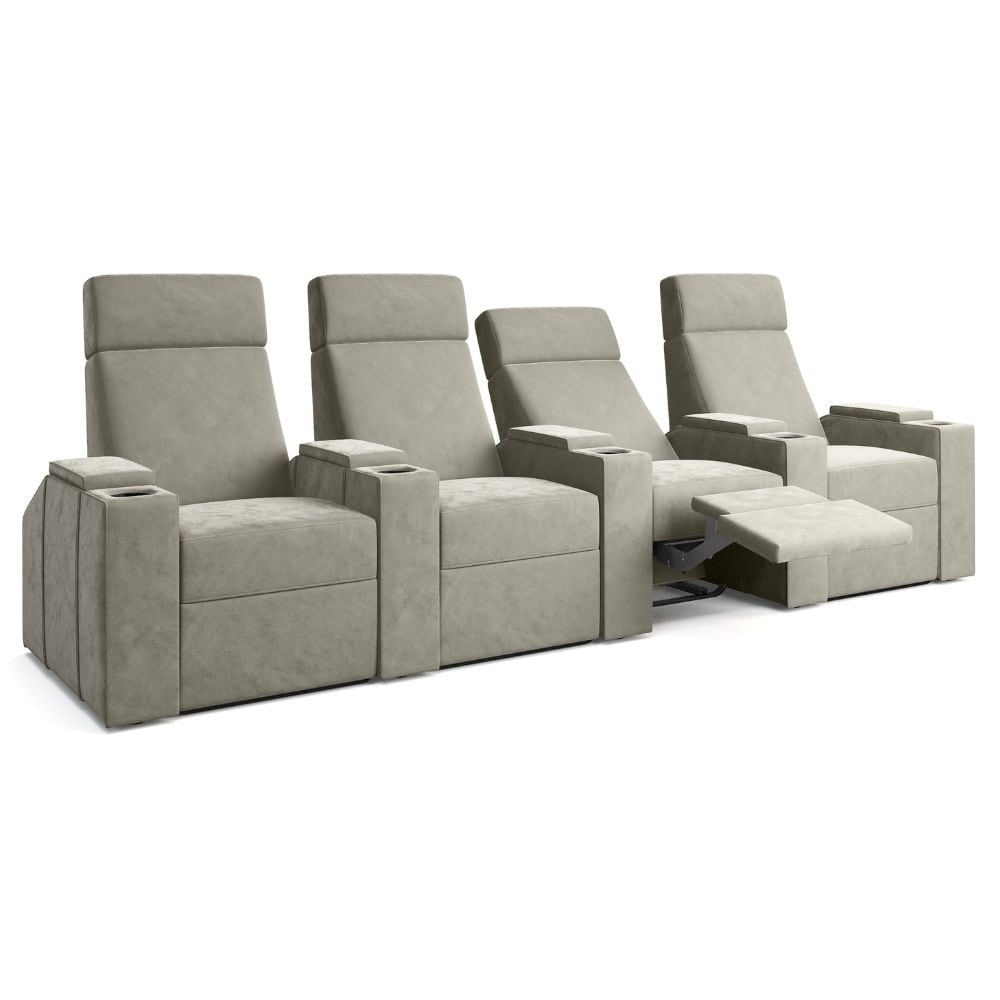 Moovia Berlin Essentials Single, Double, Triple or 4 Seat Cinema Chair in Dekoma Sorono Velvet 108