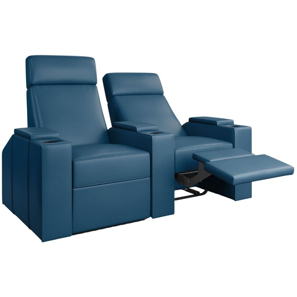 Moovia Berlin Essentials 2 or 4 Seat Cinema Chair with Love Seat in Dekoma Sorono Velvet
