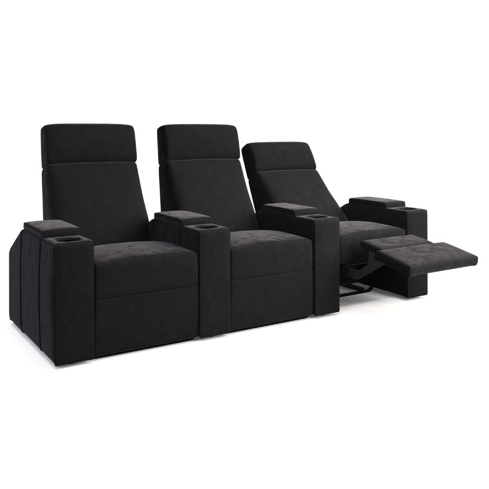 Moovia Berlin Essentials Single, Double, Triple or 4 Seat Cinema Chair in Dekoma Sorono Velvet 21