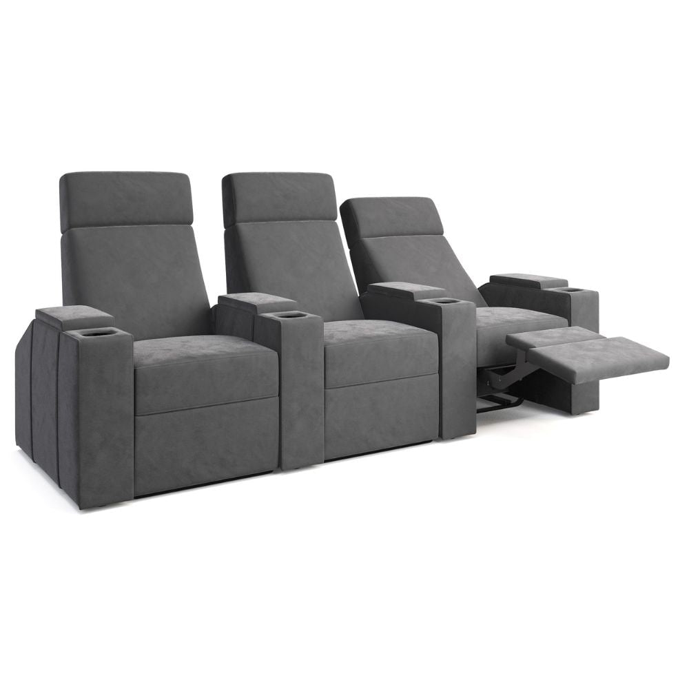 Moovia Berlin Essentials Single, Double, Triple or 4 Seat Cinema Chair in Dekoma Sorono Velvet 4