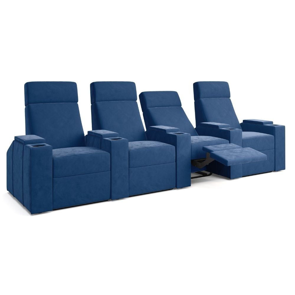 Moovia Berlin Essentials Single, Double, Triple or 4 Seat Cinema Chair in Dekoma Sorono Velvet 34