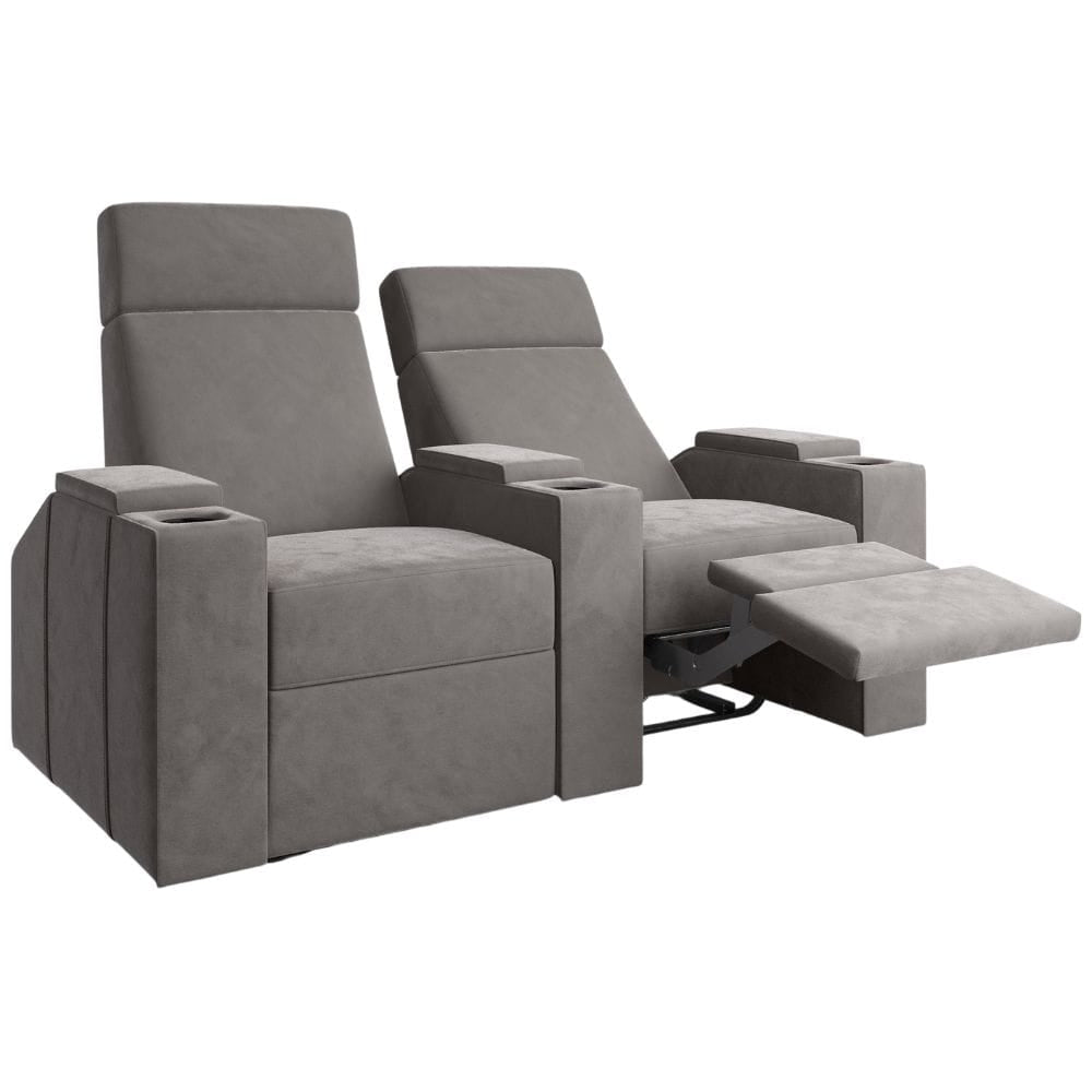 Moovia Berlin Essentials 2 or 4 Seat Cinema Chair with Love Seat in Dekoma Sorono Velvet