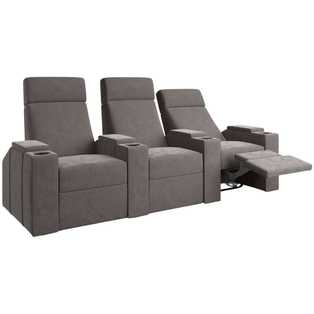 Moovia Berlin Essentials Single, Double, Triple or 4 Seat Cinema Chair in Dekoma Sorono Velvet 38